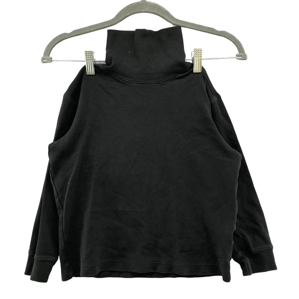 Hanna Andersson Kids Size 6-7 Turtleneck Sweatshirt‎ Black Sweater Girls Boys